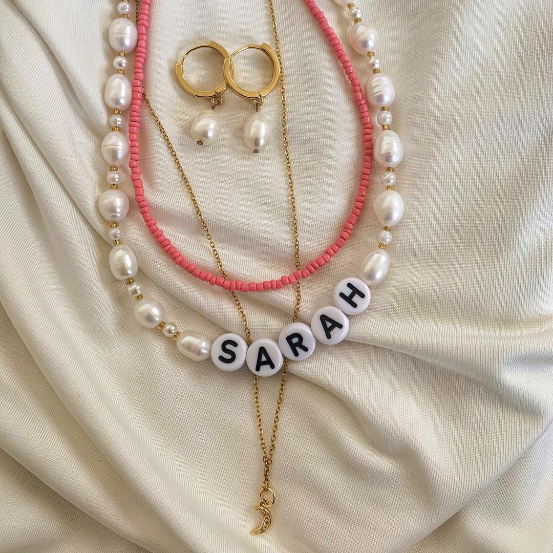 Fresh Water Pearl Name Necklace